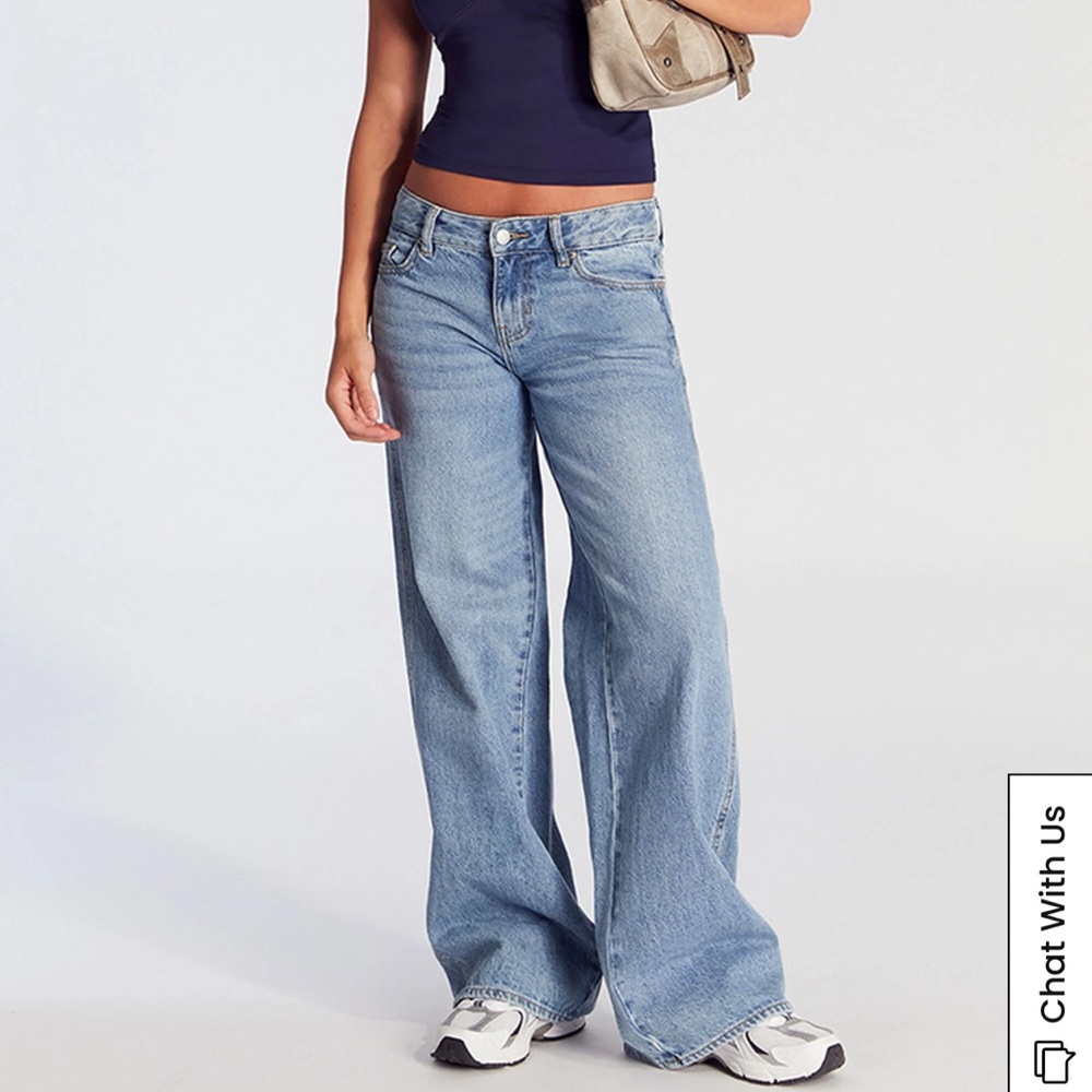 PacSun Blue Flare Wide Leg Jeans